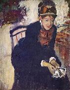 Edgar Degas Portrat der Miss Cassatt, die Karten haltend oil on canvas